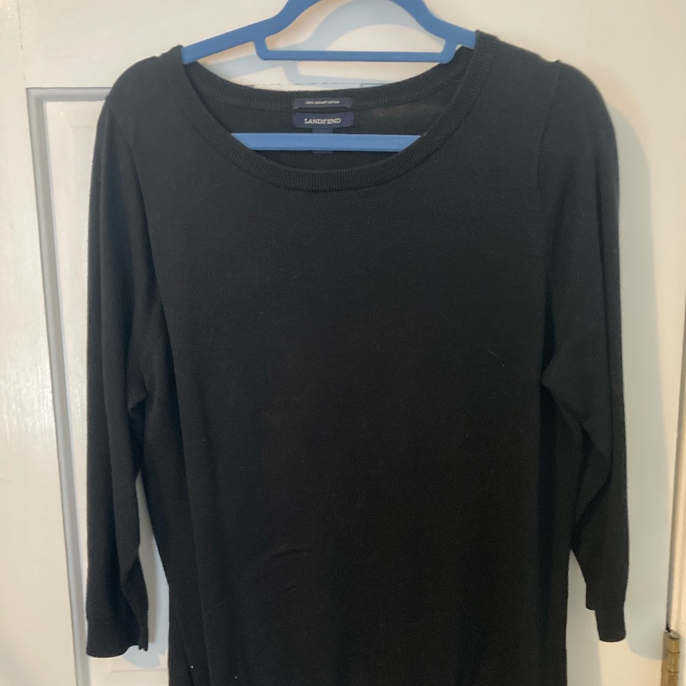 3/4 sleeve sweater- rich navy